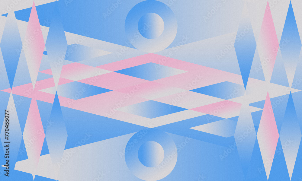 Poster abstract background with geometric gradient shapes, textured and colorful
