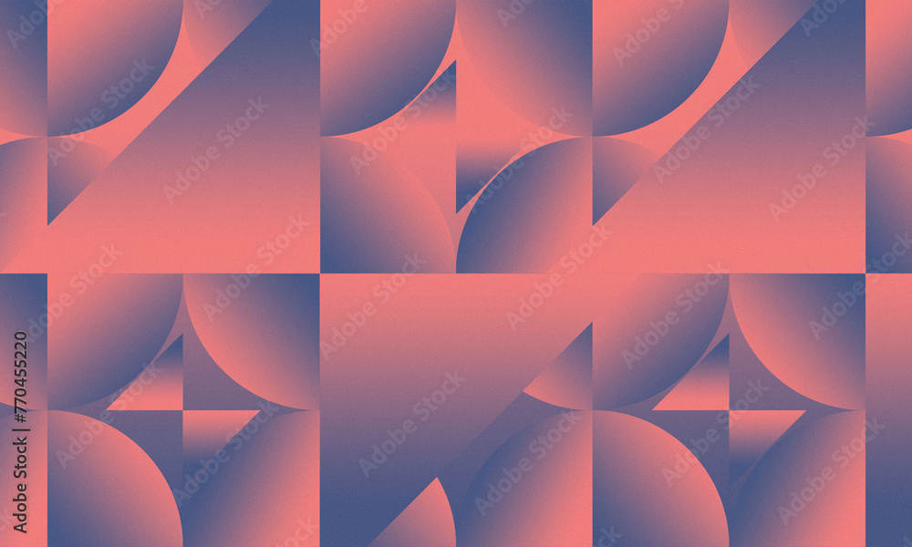 Poster abstract background with geometric gradient shapes, textured and colorful
