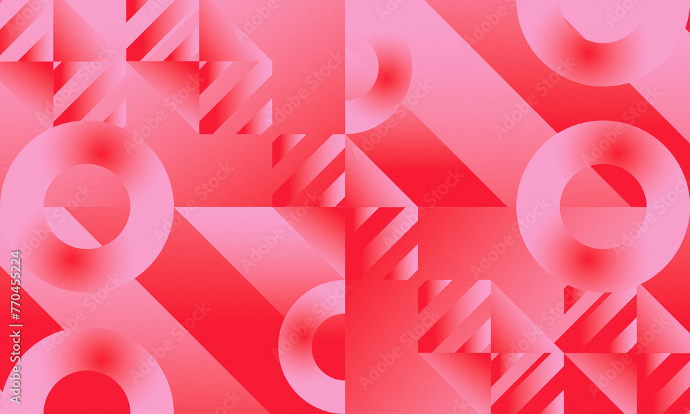 Aufkleber abstract background with geometric gradient shapes, textured and colorful