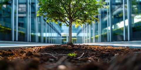 Sustainable Office Building Rooted in Nature s Embrace Establishing a Solid Foundation for the Future