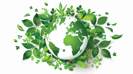 World environment day and earth day with green earth - obrazy, fototapety, plakaty