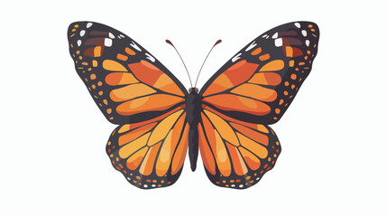 Butterfly design with background flat vector