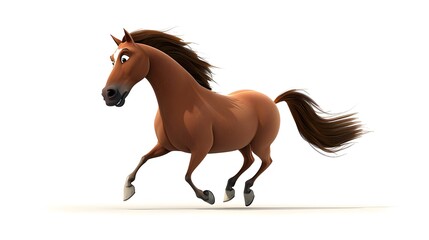 Obraz na płótnie Canvas Whimsical Equine Delight: Charming Horse Cartoons for Joyful Imaginations