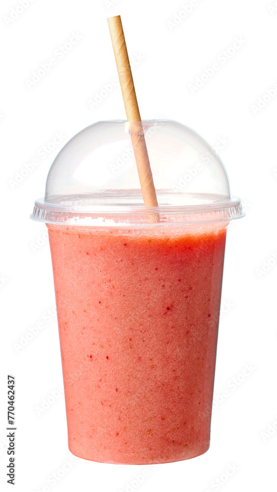 Canvas Prints fresh red smoothie in take away cup