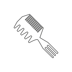 Hair comb icon vector. Hairstyle illustration sign. Barber shop symbol. Hairdresser logo.