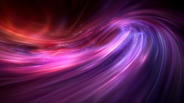  A computer-generated image with a purple and red swirl, starry center on a black backdrop