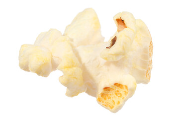 Kernel of tasty fresh popcorn isolated on white