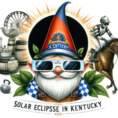 Noem is watching the solar eclipse in kentucky transparent background