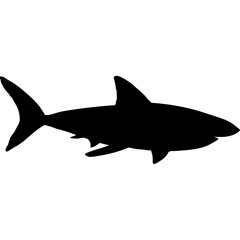 Sea animals silhouette, silhouettes of fish, shark, dolphin, turtle, whale, underwater world, sea life silhouettes