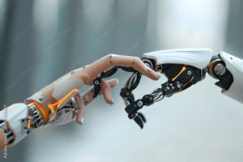 Poster artificial intelligence robotic technology bridging the gap between human and machine