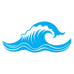 blue sea waves icon