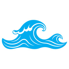 Fototapeta na wymiar blue sea waves icon