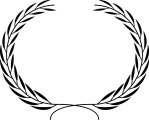 Vector simple decorative frame with leaves 