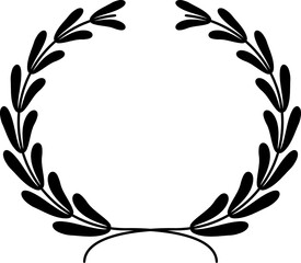 Fototapeta na wymiar Vector decorative border with leaves for award, logo, invitation, nobility