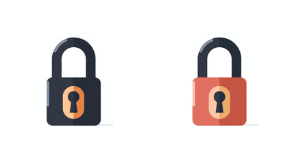 Unlock flat solid interface icon flat vector 