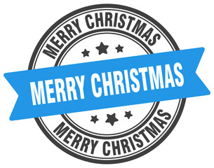merry christmas stamp. merry christmas label on transparent background. round sign
