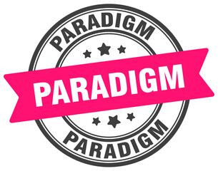 paradigm stamp. paradigm label on transparent background. round sign - obrazy, fototapety, plakaty