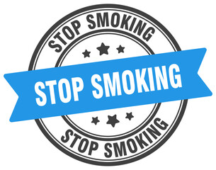 stop smoking stamp. stop smoking label on transparent background. round sign