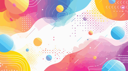 Vector background with gradient bright colors and mini - obrazy, fototapety, plakaty