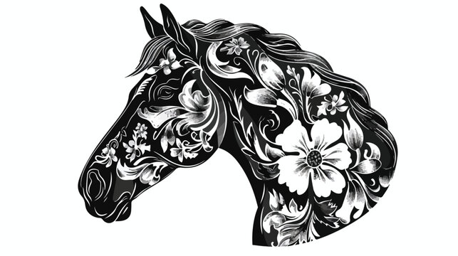Vector illustration of Horse head 