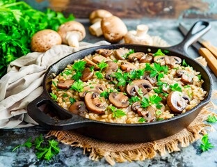 Mushroom risotto - 770476446