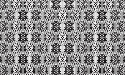 Embrace timeless elegance with this captivating black and white geometric pattern. Perfect for adding sophistication to your designs.