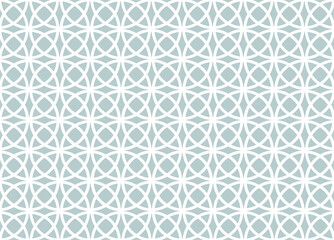 White overlap circle vector pattern. Semicircle curve pattern. Abstract vector. Seamless background. Simplicity. Backdrop. Gift wrap. Postcard. Graphic design. Vintage style. Fabric pattern. Textile.