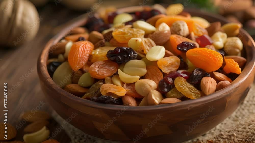 Poster take a break from hiking through ancient ruins to enjoy a simple yet satisfying picnic of dried frui