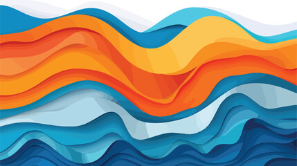 Vector background with paper waves for web sites pres - obrazy, fototapety, plakaty