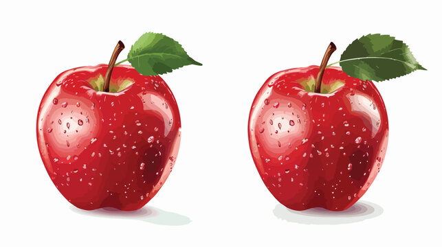 Vector design of red apple.Perfect for your icon logo