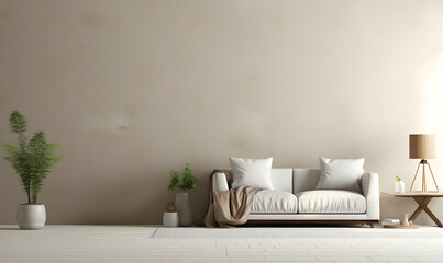 Fototapeta na wymiar Blank living room interior with free space