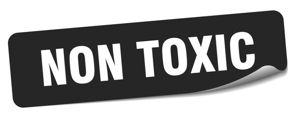 non toxic sticker. non toxic label - obrazy, fototapety, plakaty