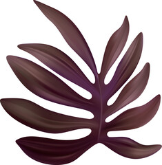 Tropic Leaf Monstera Purple