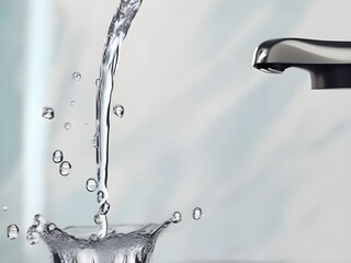 water flowing from the tap. generated with AI
