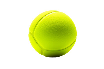 Yellow Tennis Ball on White Background. On a White or Clear Surface PNG Transparent Background. - obrazy, fototapety, plakaty