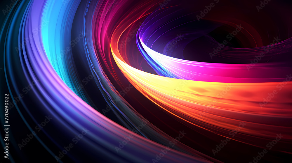 Poster abstract twisted light trail dynamic shape
