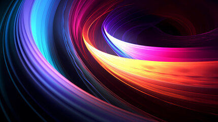 Abstract twisted light trail dynamic shape