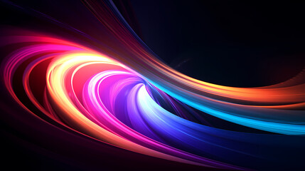 Abstract twisted light trail dynamic shape