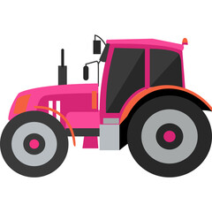 Tractor farm machine vector icon isolated on white