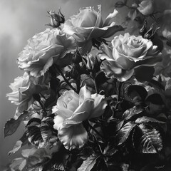 hyper realistic black roses