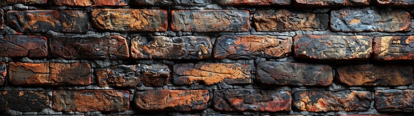 Old brick wall background for use in various decorative designs.