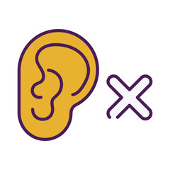 Deaf  icon editable stock vector icon	