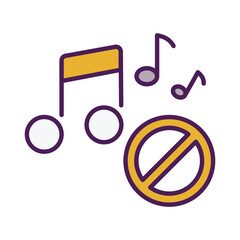 No Music icon editable stock vector icon	