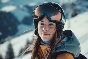 Skier's Serene Smile