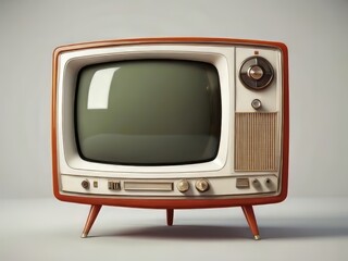 un televisor vintage retro - obrazy, fototapety, plakaty
