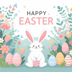 Fototapeta premium Happy Easter design 