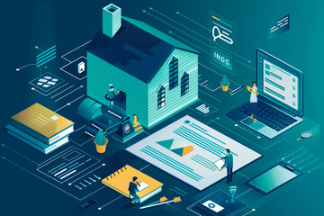 Fototapeta premium Digital Real Estate Transaction Management: Embracing Digital Transactions in Real Estate