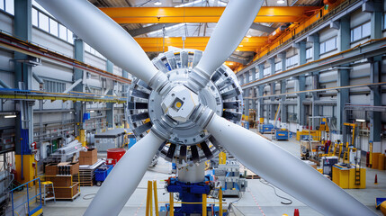 Manufacturing a modern wind power plant in a factory