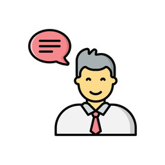 Color Line Consulting vector icon