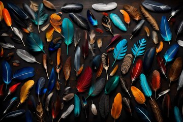 background of feathers